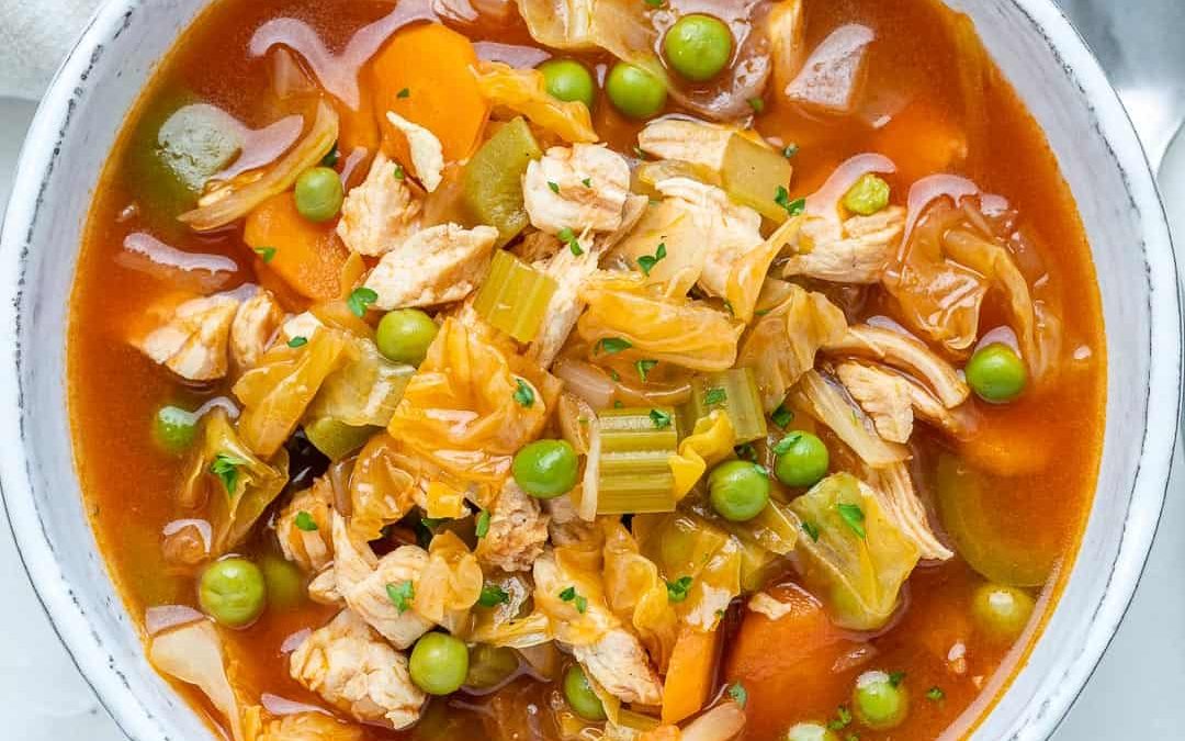 Rotisserie Chicken & Cabbage Soup
