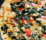 Frittata with Swiss Chard, Tomatoes, and Parmesan