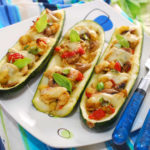 Mexican Chicken Zucchini Boats