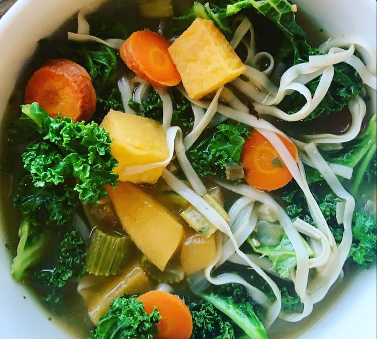 Roasted Vegetable Noodle Soup