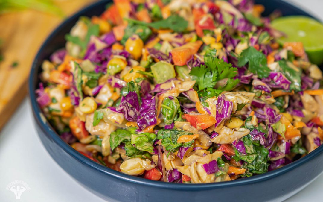Thai-Inspired Coconut & Peanut Tofu Chopped Salad