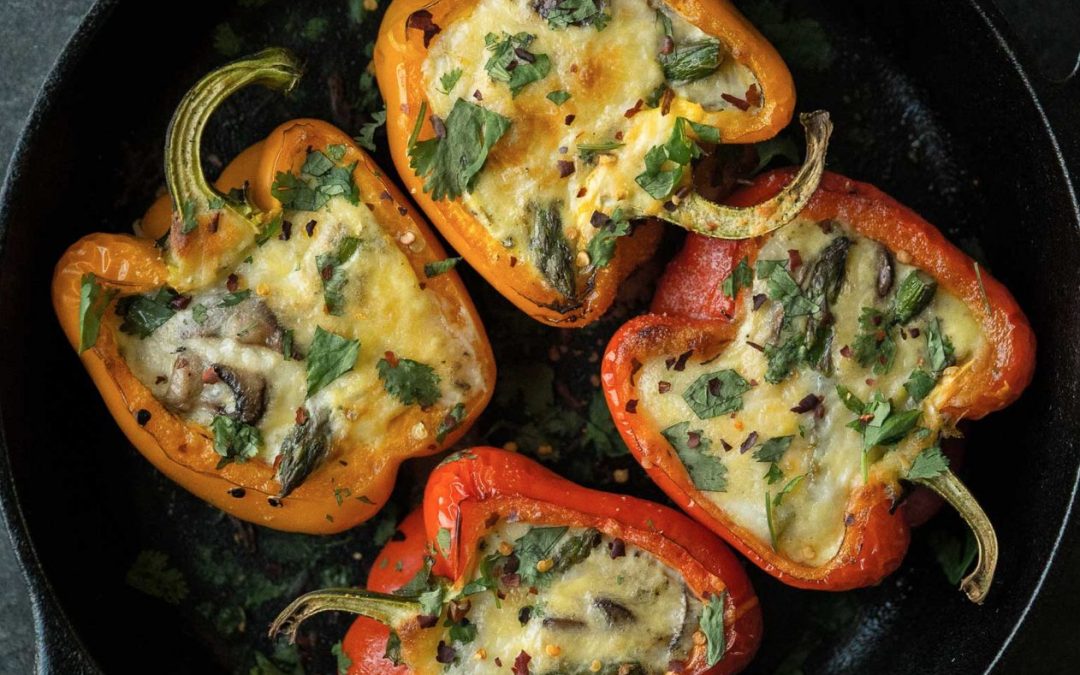 Loaded Veggie Omelette Stuffed Peppers