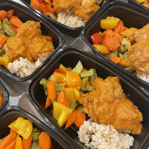 Healthy Turkey Meatballs w Curry Veggies